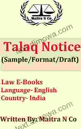 Draft Of Talaq Notice: Sample/Format/Draft